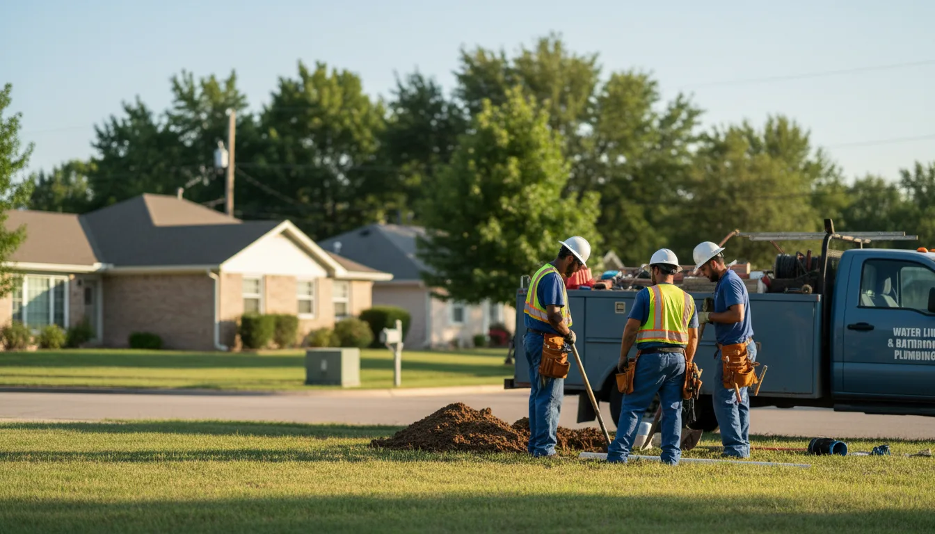 Residential water line and bathroom plumbing service in Bristol, IN